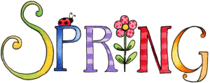 Spring Clipart Spring Word Clipart