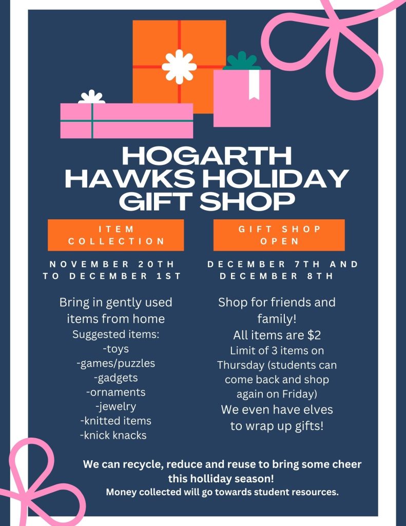 Hogarth Hawks Holiday Gift Shop