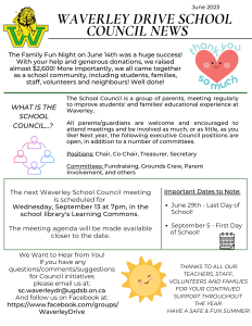 Waverley School Council Newsletter, June 2023