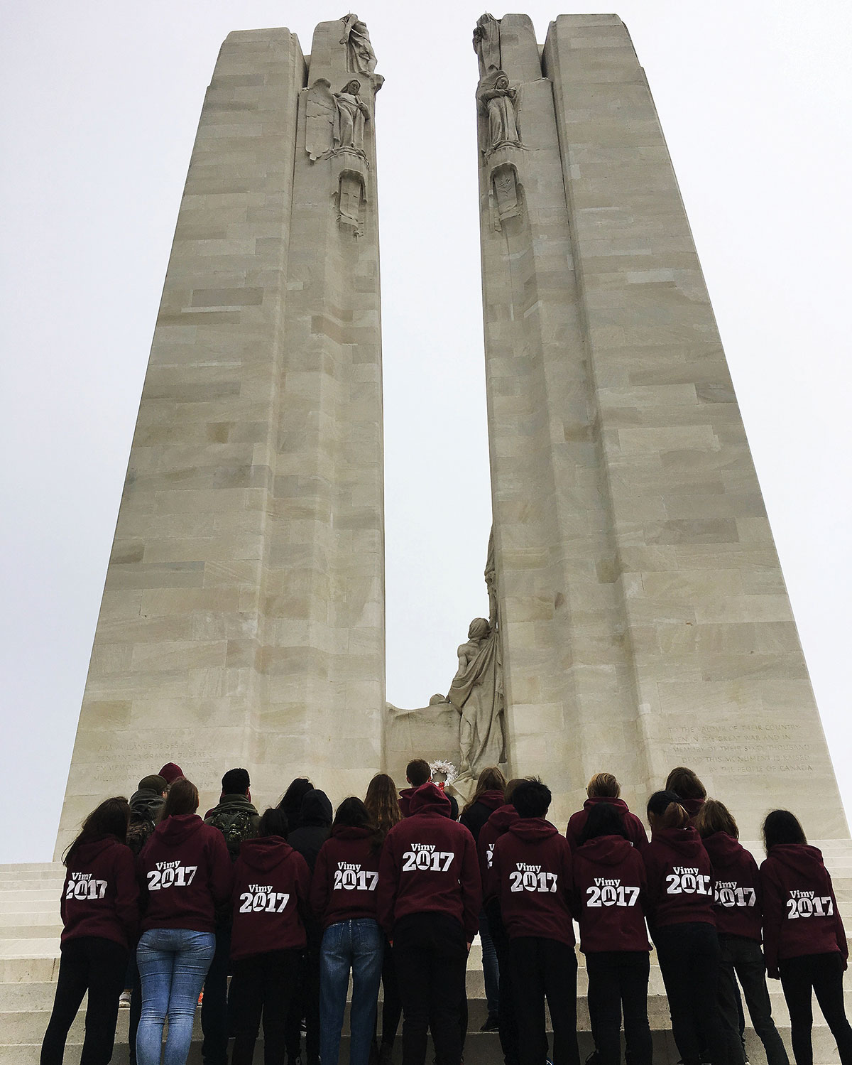 In March 2017, CCVI students, along with their history teachers, travelled to France. The motivation for the trip was to mark the 100th anniversary of the Battle of Vimy Ridge, honouring the role that Canada played in the historic WWI battle.