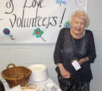 J.D. Hogarth Public School volunteer Elsie Dandy is pictured at the school's volunteer appreciation tea party in May 2017.