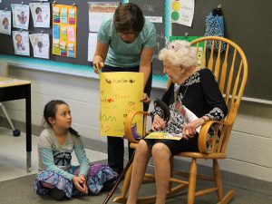 On Oct. 6, 2017, the staff and students at J.D. Hogarth Public School celebrated Mrs. Elsie Dandy's 100th birthday.