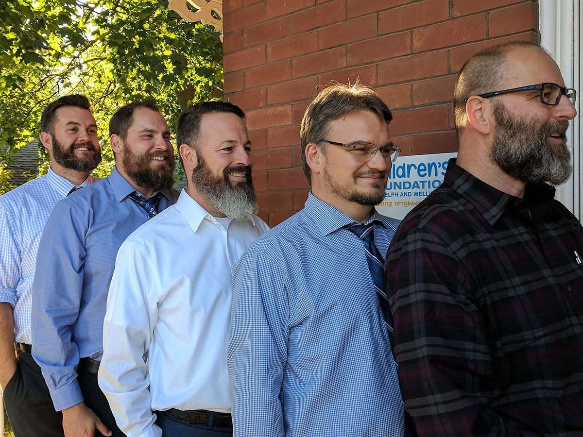 5 principals in the UGDSB are growing their beards to raise funds for the Food & Friends program.