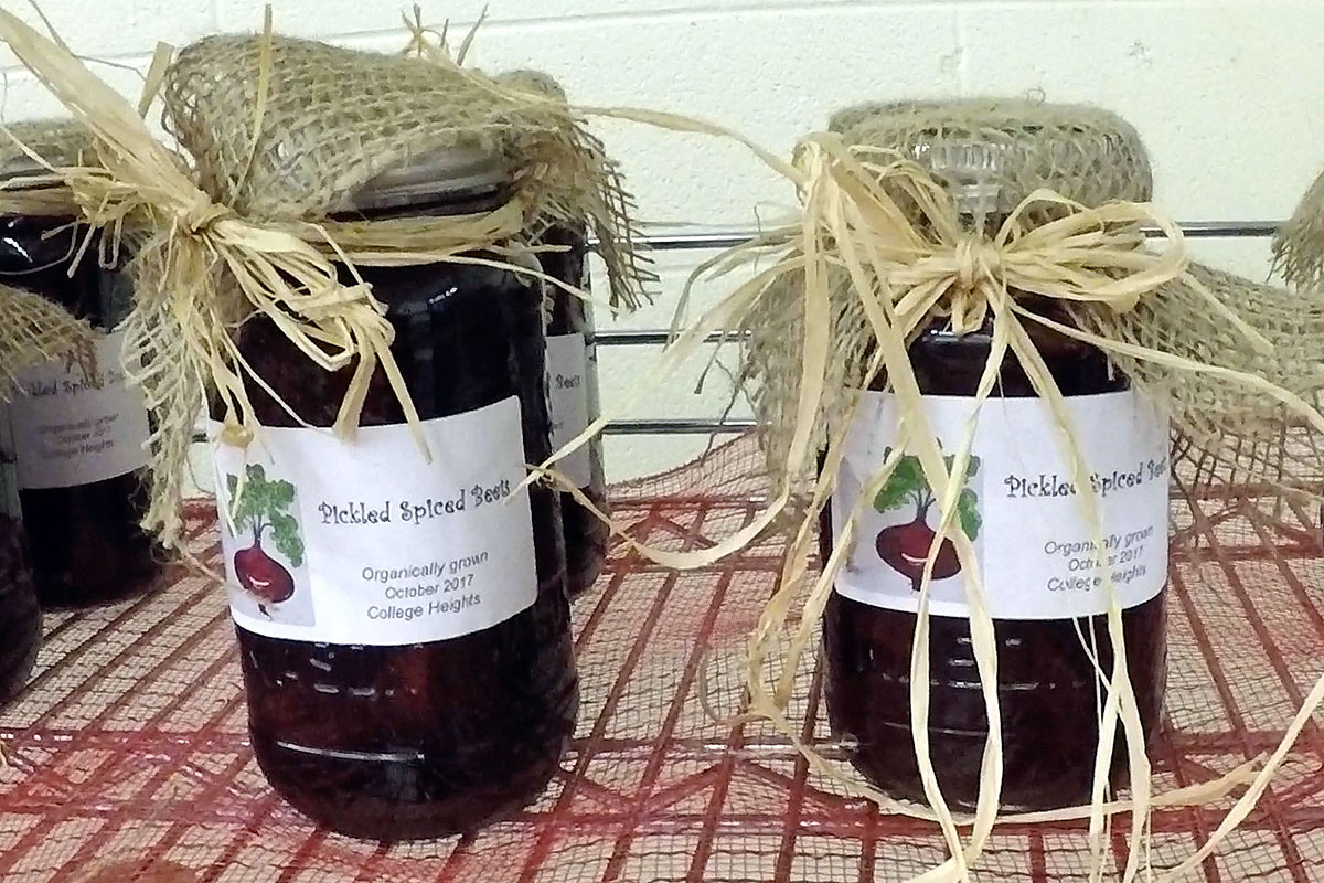 CHSS students sold pickled beets at the holiday boutique, December 2017.
