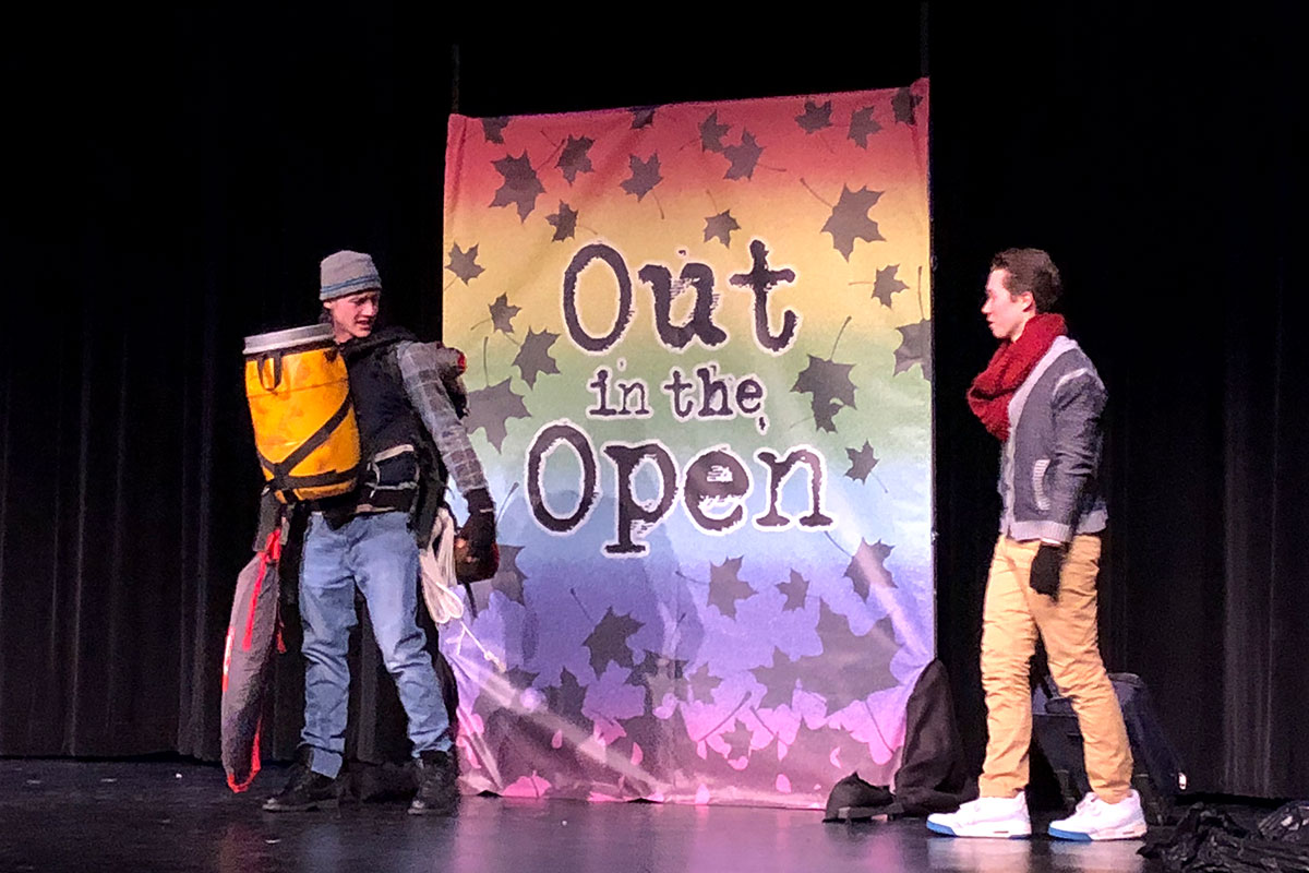 John F. Ross CVI drama students perform in 'Out in the Open', March 2018.