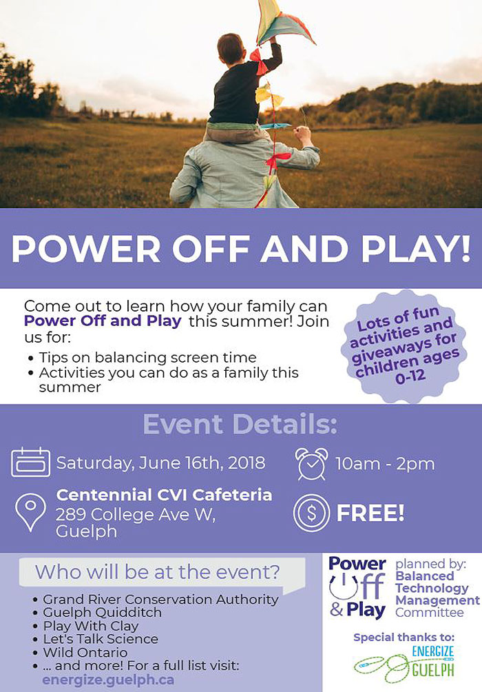 Power Off and Play informational poster. 