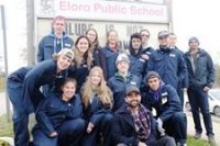 GCVI Students Help Clean Yard Elora PS   Spotlight