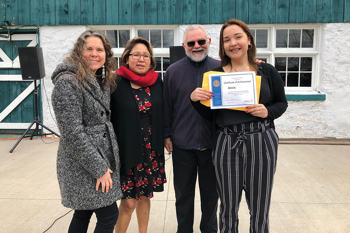 Alexis (pictured right) is the recipient of the 2019 Rotary Indigenous Youth Award, presented on April 24, 2019.