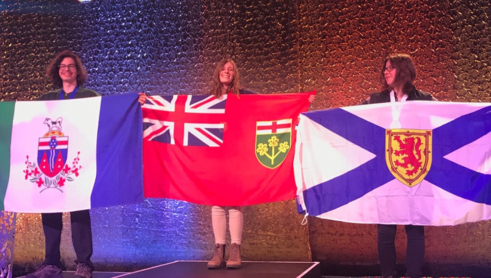 CWDHS students Jade and Kyle won gold at the Skills Canada National Competition, May 2019.