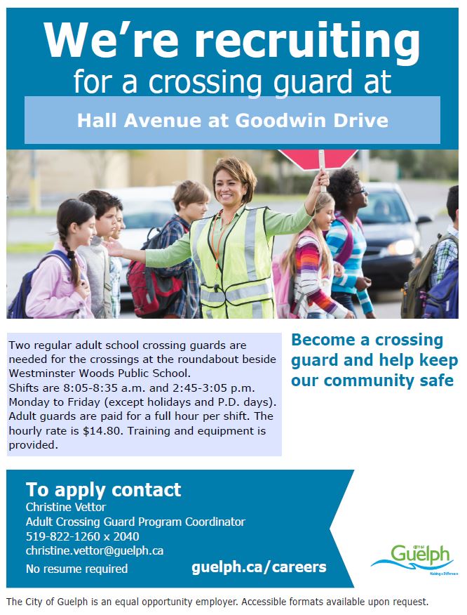 Guelph Crossing Guard Ad - June 2019.