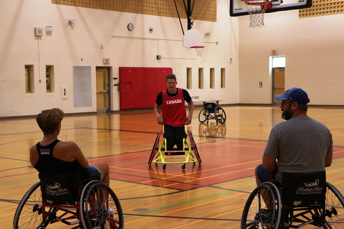 On August 12, four-time Paralympic Champion, Patrick Anderson visited Centre Wellington District High School to film an inspirational and instructional video about wheelchair basketball