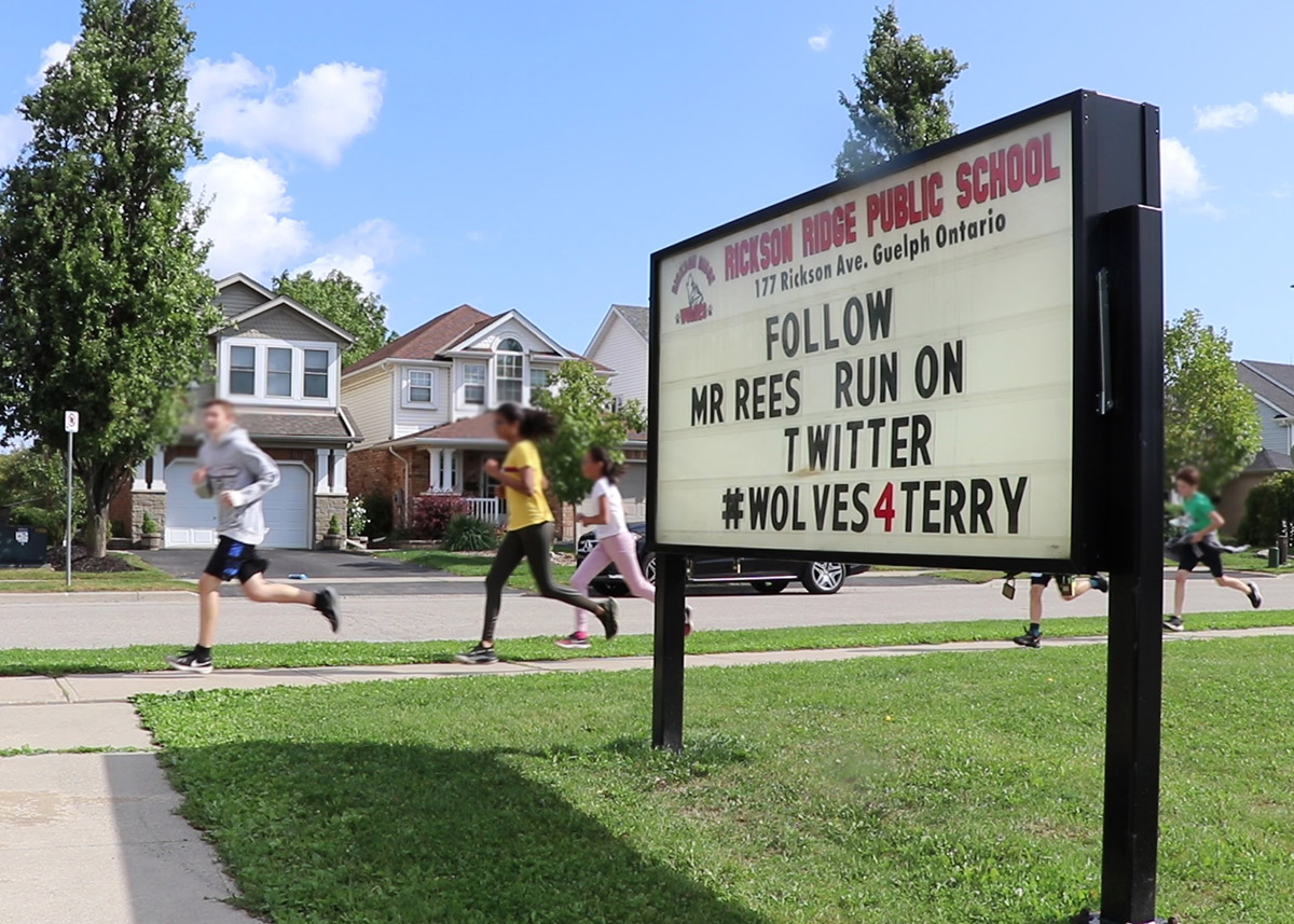 On Sept. 26, 2019, Rickson Ridge Public School students participated in Terry Fox Run Day.