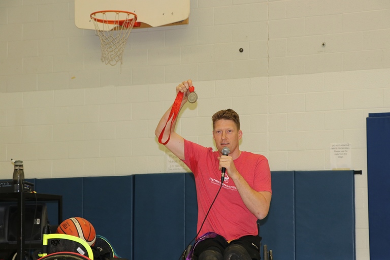 Patrick Anderson launches UGDSB wheelchair basketball program at J.D. Hogarth PS