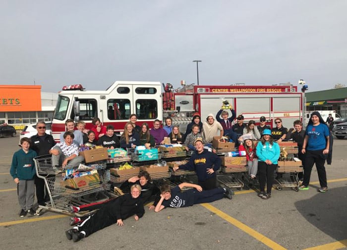 On October 21, a class of grade 8 students at J.D. Hogarth Public School worked with local partners to donate to the Centre Wellington Food Bank.