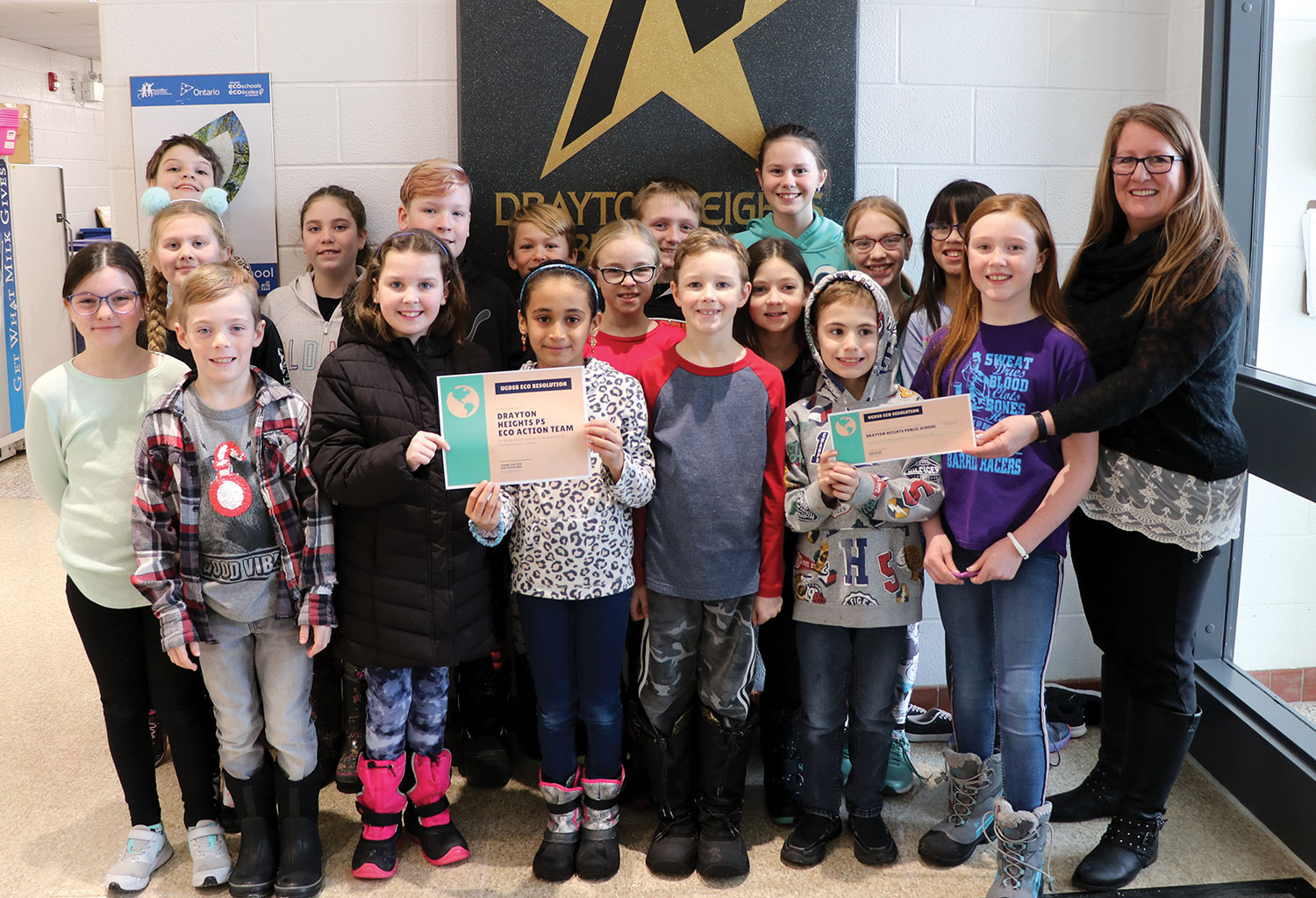 Students from Drayton Heights PS were named winners in the 2020 Eco Resolutions Contest.