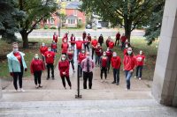 GCVI staff wearing red shirts