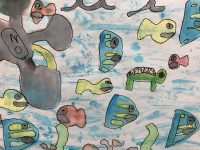 Waverley Drive PS student drawing of an aquarium