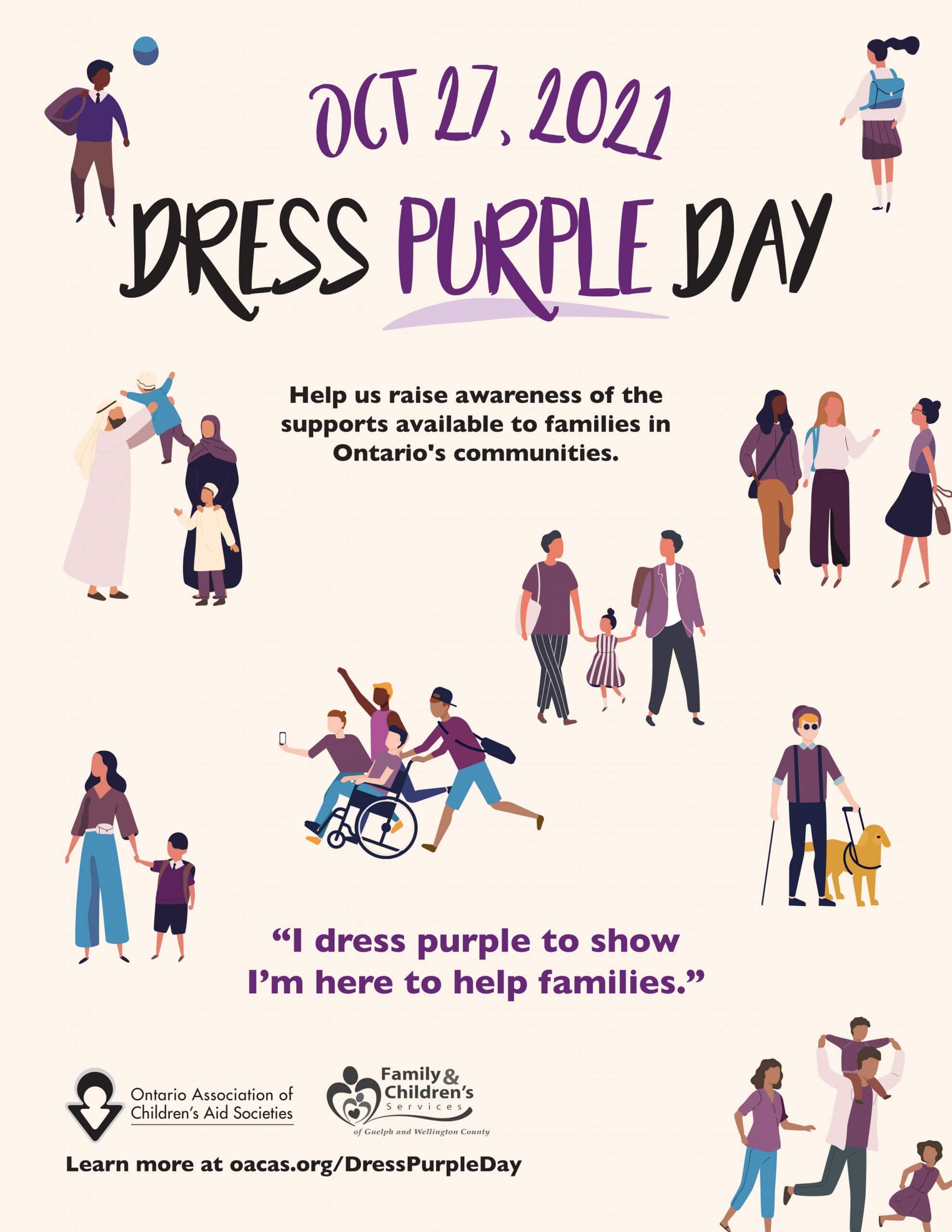 Dress Purple Day 8.5x11 Poster