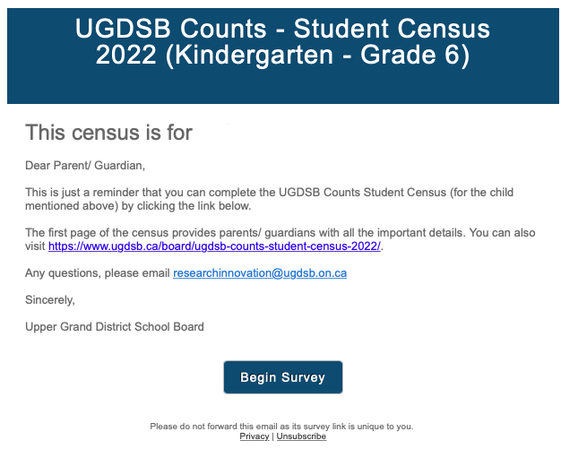 Student Census Button