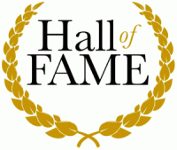 This photo features the words 'Hall of Fame' with a golden wreath around it.