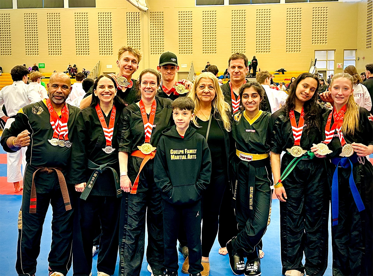 Pictured is the Guelph Family Martial Arts Team